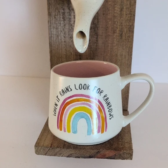 Handcrafted Rustic Wooden Bird Feeder Somewhere Over The Rainbow - Picture 4 of 16